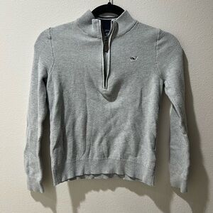 Vineyard Vines boys Gray Half-Zip Sweater, size small, size 8, EUC, preppy, fall